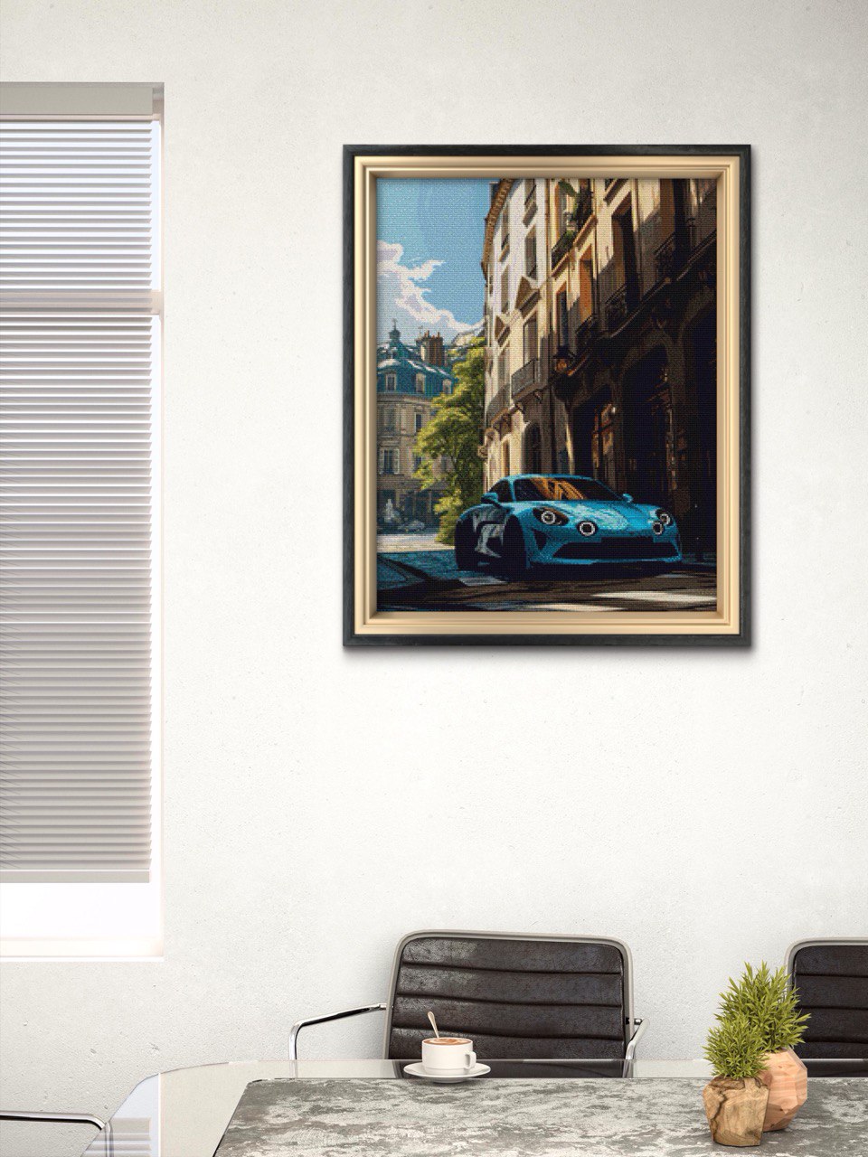 Blue car