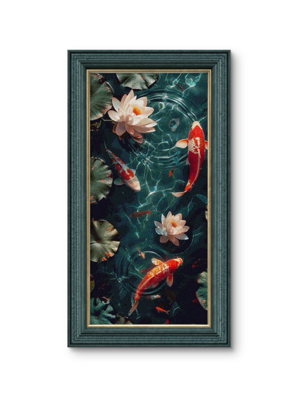 Koi fish and Lotus flowers