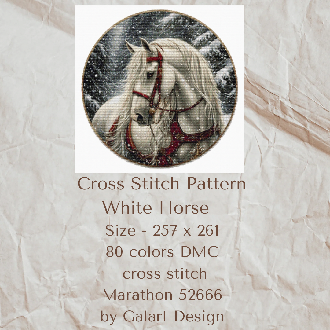 White Winter Horse