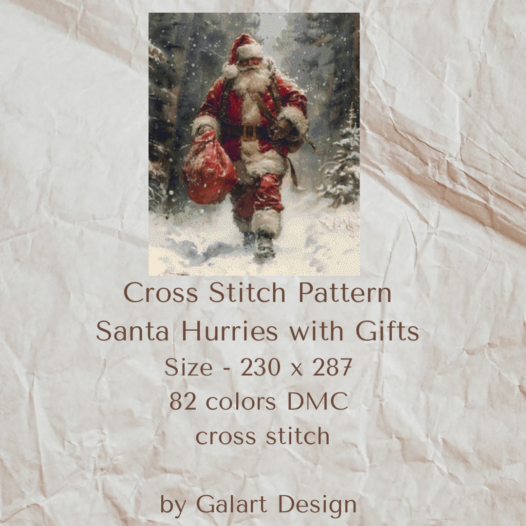 Santa carrying gifts