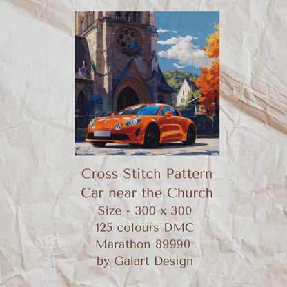 Car by the church