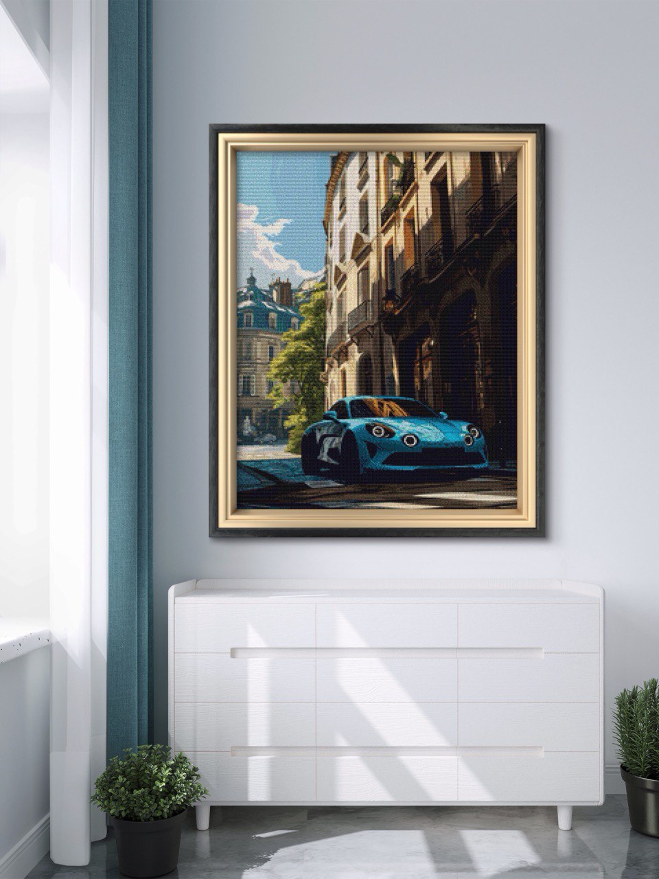 Blue car